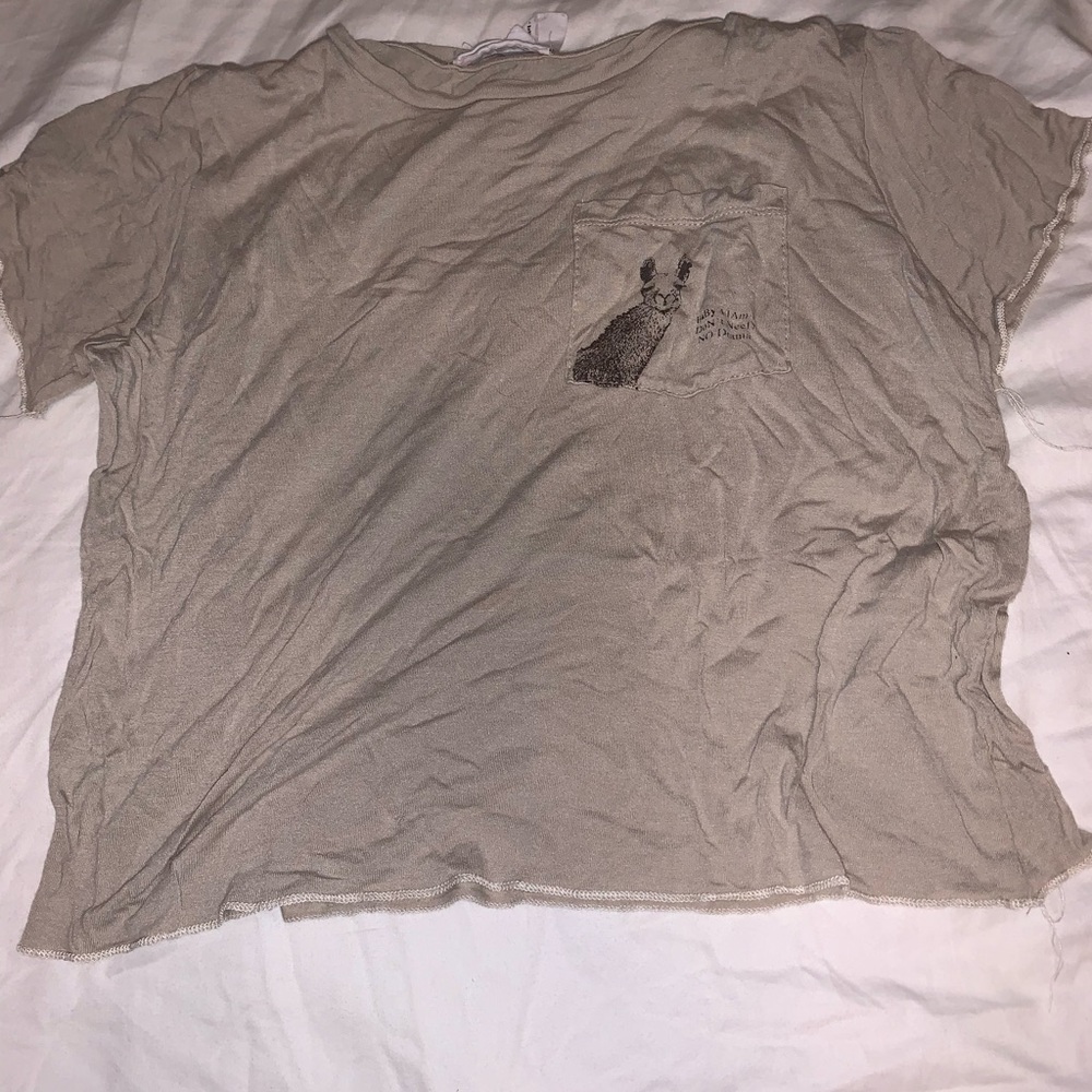 Llama croped tee